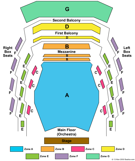 Max Bell Theatre Christmas Carol Zone Seating Chart